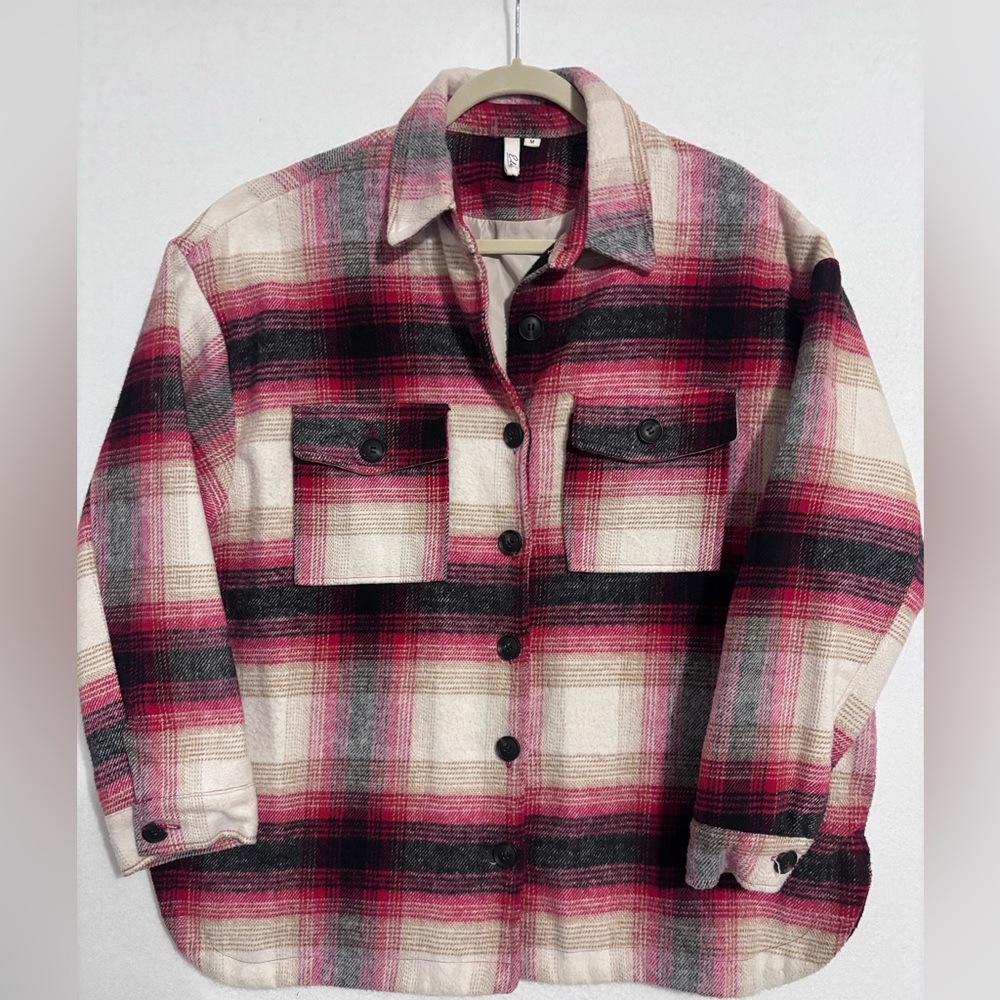 Elan Plaid Shacket Size Medium